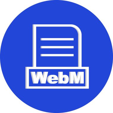  Vektör WebM dosya simgesi