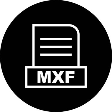 Vektör MXF dosya simgesi 