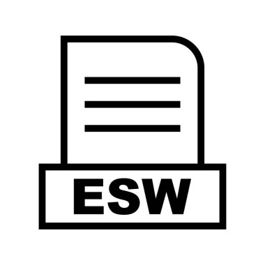 Vektör ESW dosya simgesi 