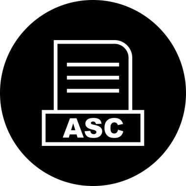 Vektör ASC dosya simgesi