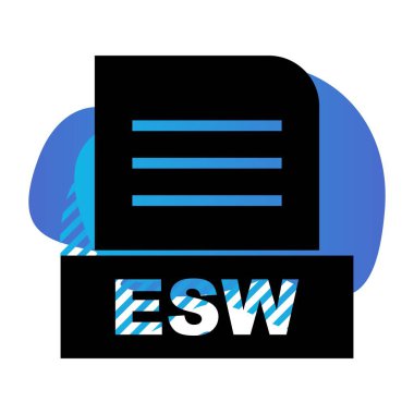  Vektör ESW dosya simgesi 