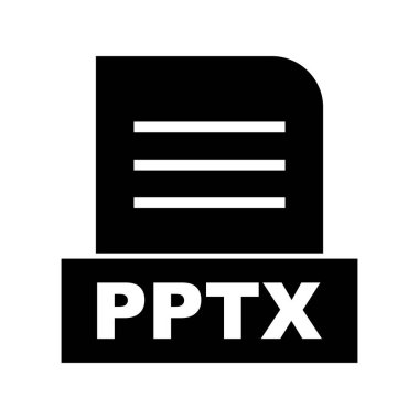 Vektör PPTX dosya simgesi