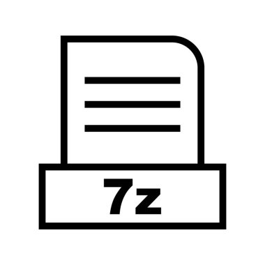 Vektör 7z dosya simgesi  