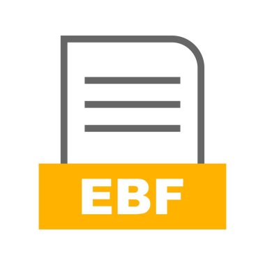 Vektör EBF dosya simgesi