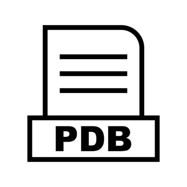 Vektör PDB dosya simgesi 