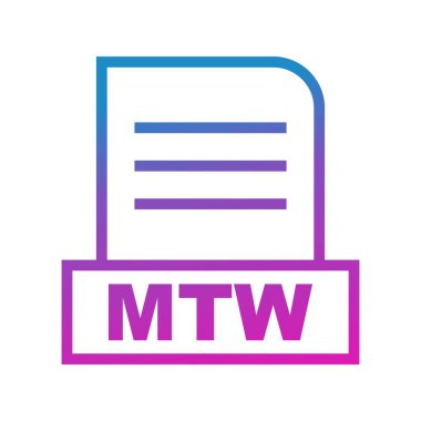 Vektör MTW dosya simgesi
