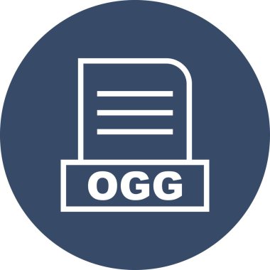 Vektör OGG dosya simgesi
