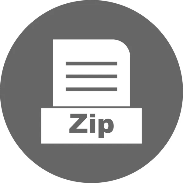 Vektor Zip Dateisymbol — Stockvektor