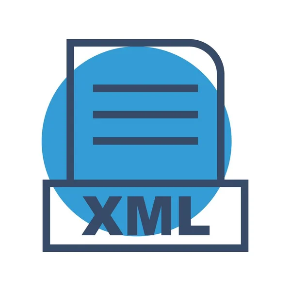 Icona Del File Vector Xml — Vettoriale Stock