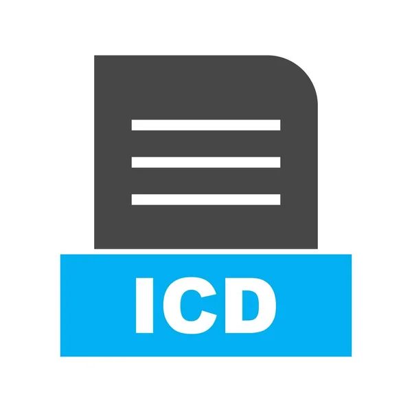 Vector Icd File Icon — Stock Vector