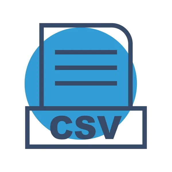 Vector Csv File Icon — Stock Vector