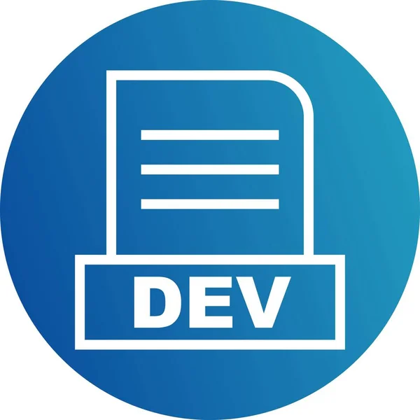 Ícone Arquivo Vector Dev — Vetor de Stock