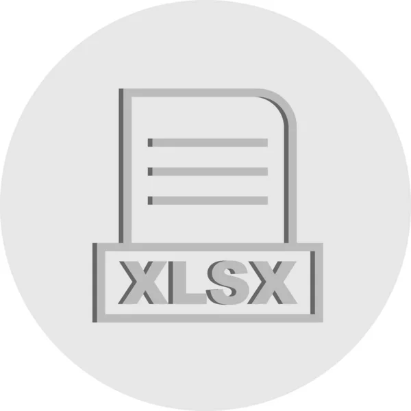 Icona Del File Vector Xlsx — Vettoriale Stock