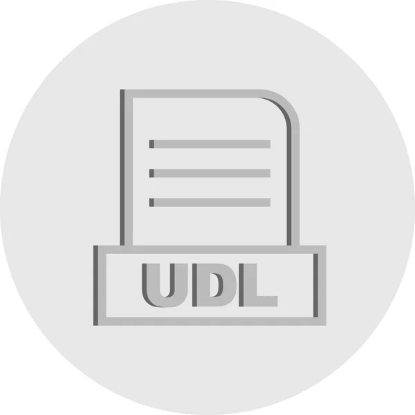 Ícone Arquivo Vector Udl —  Vetores de Stock