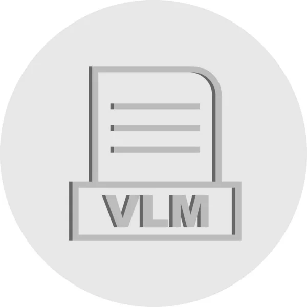 Vector Icono Archivo Vlm — Archivo Imágenes Vectoriales