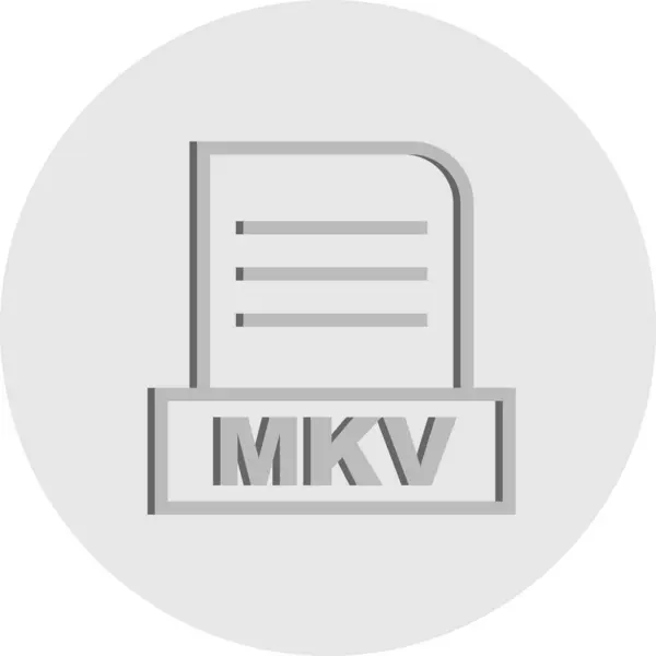 Icône Fichier Vectoriel Mkv — Image vectorielle