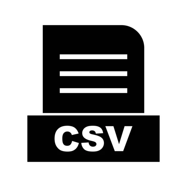 Vector Icono Archivo Csv — Archivo Imágenes Vectoriales