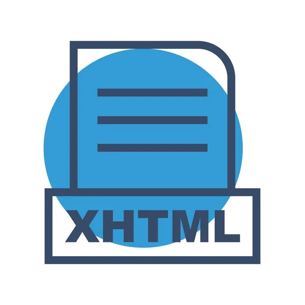 Vector Xhtml File Icon — Stock Vector