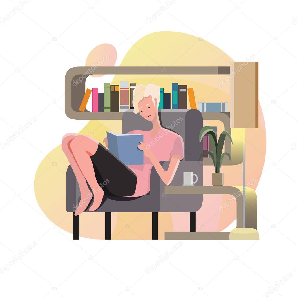 find quality time to relax and enjoy your reading. vector and illustration