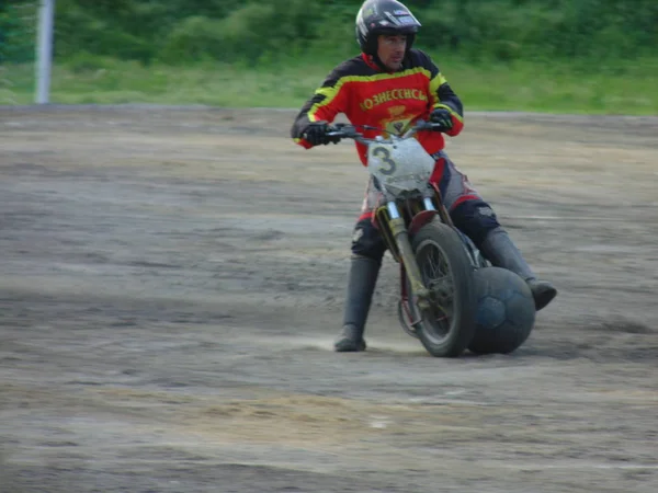 Motoball Fußball Auf Motorrädern — Stockfoto