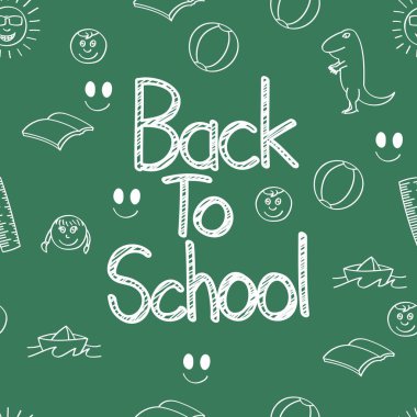 Okula geri kurulu sanat doodle