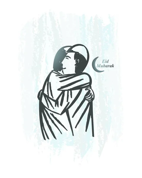 Eid mubarak, dostum, hugs grunge arka plan, afiş, davetiye, kart, afiş