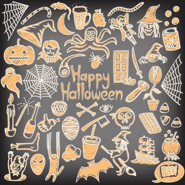 Ayarla Ayarla kara tahta, siyah, çizim, Cadılar Bayramı