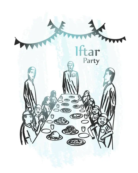 elle çizilmiş iftar parti, yetim, ramazan, bağış, bağış