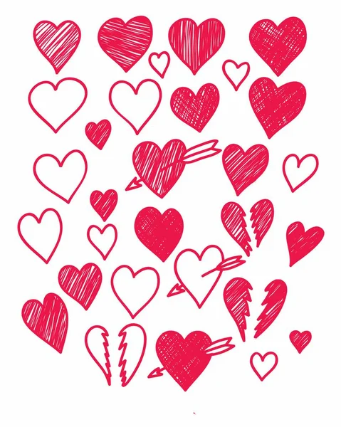 Naugty kalp doodle vektör sanat