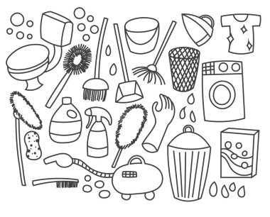 Çeşitli temiz doodle kümesi