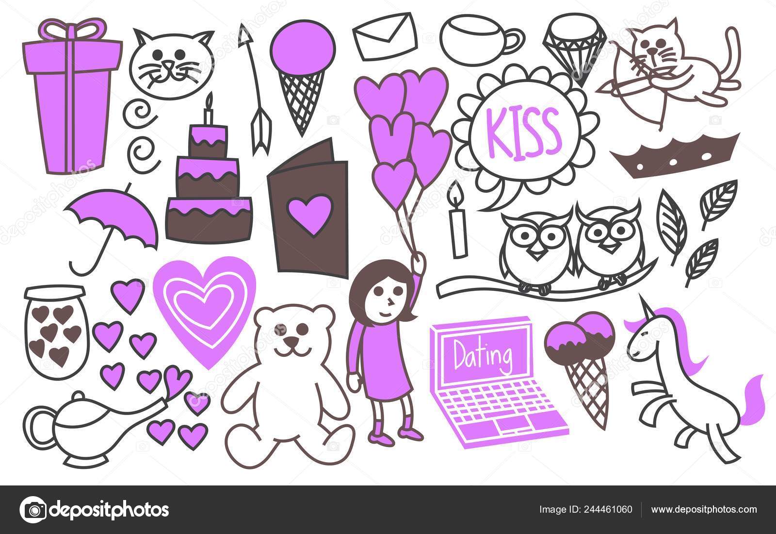 Happy Valentines Day Doodle Drawing Lines Art Vector Image By C Easyvectorartidea Vector Stock 244461060 https depositphotos com 244461060 stock illustration happy valentines day doodle drawing html