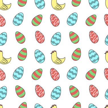 Mutlu Paskalya karalamalar seamless modeli