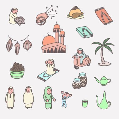 Sevimli dizi karikatür Ramazan