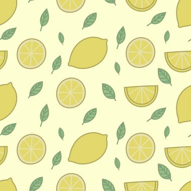 Limon Dikişsiz desen, duvar kağıdı, illüstrasyon