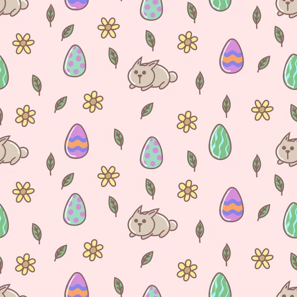 Easter Egg Cartoon Seamless Pattern — Stock Vector