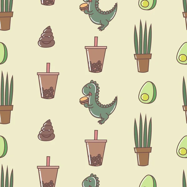 Çeşitli doodle'lar sorunsuz desen seti