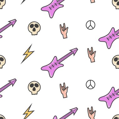 Kaya doodles dikişsiz desen