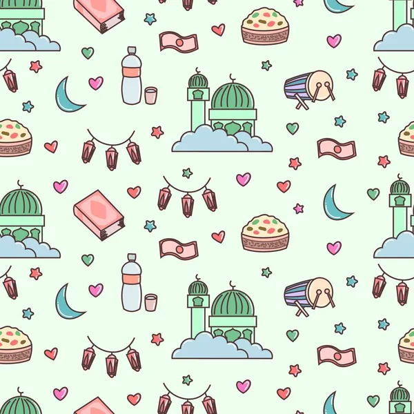 Sevimli bayram Mübarek dikişsiz desen