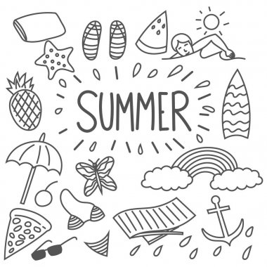 El çizilmiş yaz, karalamalar, kroki, elemanları