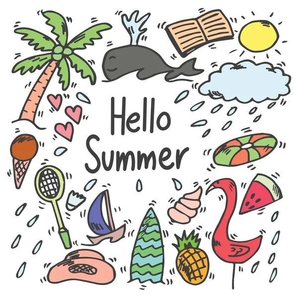 Yaz kroki seti, karalamalar, çizimler