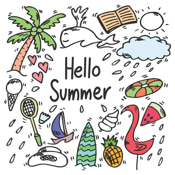 Yaz kroki seti, karalamalar, çizimler