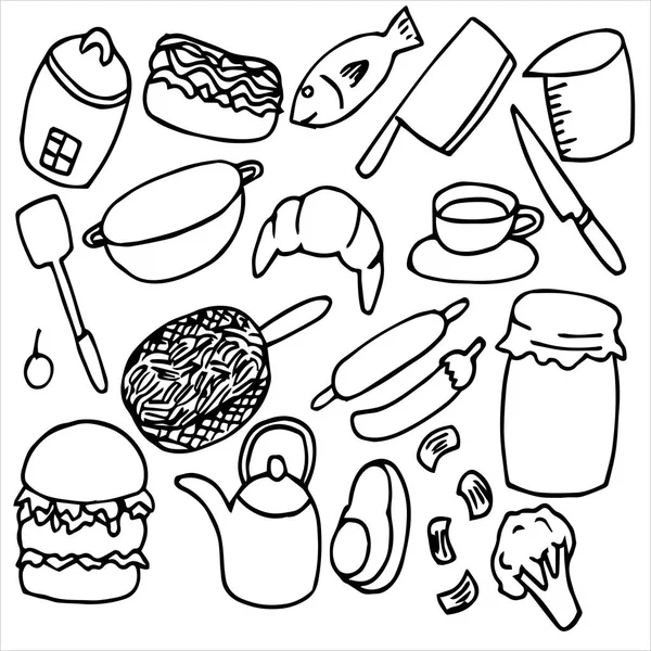 Yemek seti, eskiz, karalama, çizim