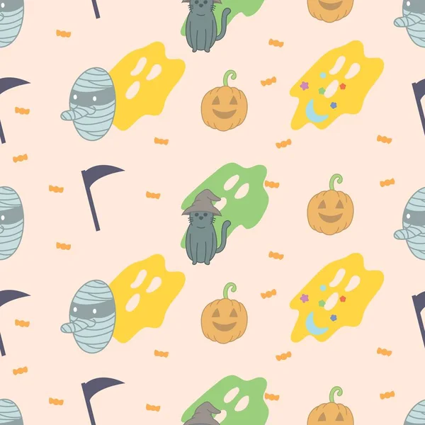 Halloween Nahtlose Muster Tapete Hintergrund — Stockvektor