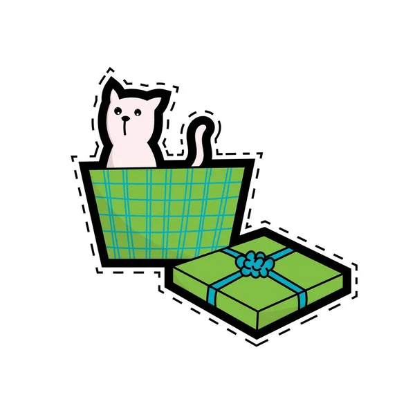 Cats are a surprise birthday gift, a mystery box inside, a perfect gift for birthday, or a Christmas present