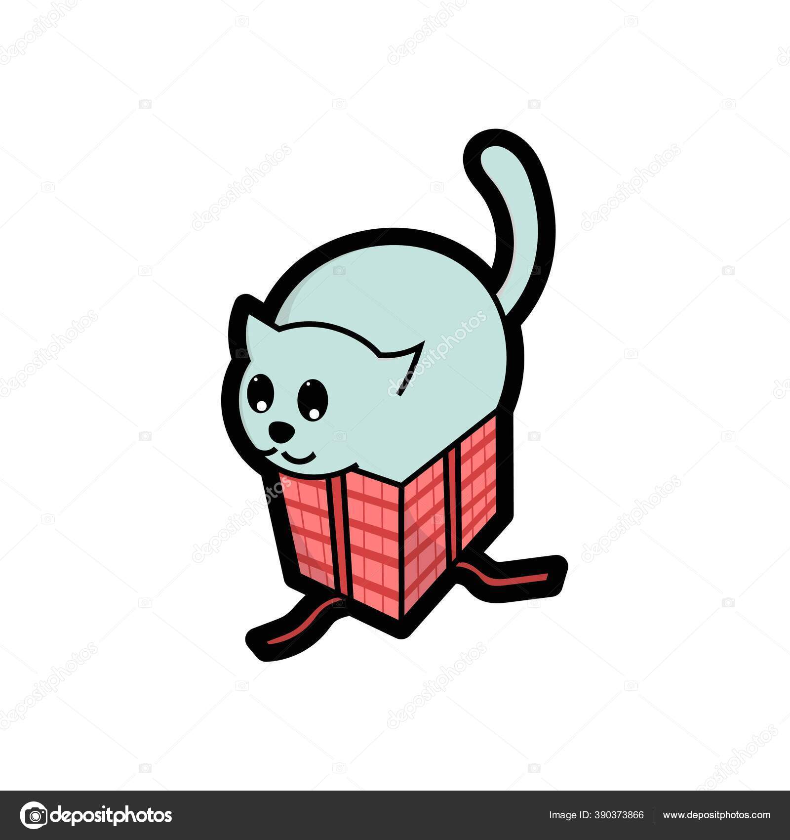 Kucing Adalah Hadiah Ulang Tahun Yang Mengejutkan Kotak Misteri Dalamnya Stok Vektor C Easyvectorartidea 390373866