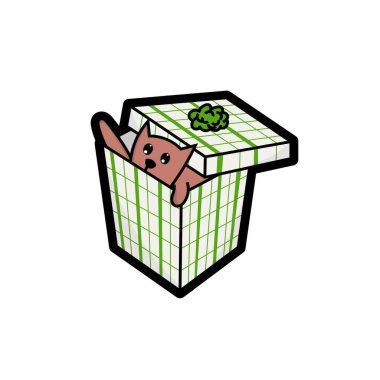 Kediler sürpriz doğum günü hediyesi, içinde gizemli bir kutu, doğum günü için mükemmel bir hediye, ya da Noel hediyesi.