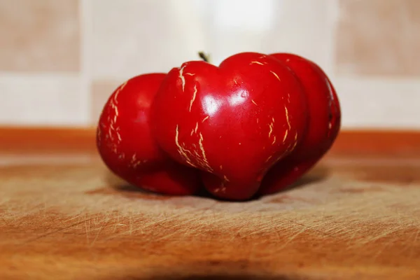 Röd Paprika Ratundra Brädet — Stockfoto