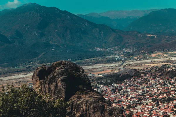 Güzel görünümünden Meteora, Yunanistan