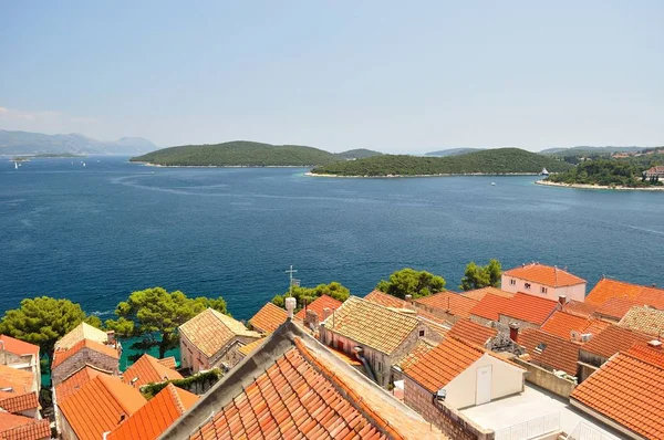 Città Korcula in isola di Korcula in Croazia — Foto Stock