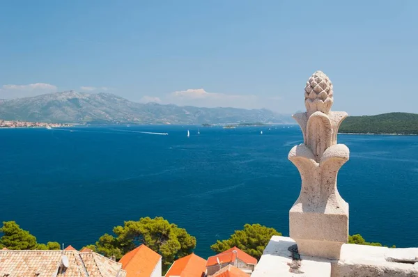 Staden korcula i ön korcula i Kroatien — Stockfoto